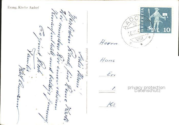 Postkarte Carte Postale 12585365 Aadorf Inneres der Evangelischen ...