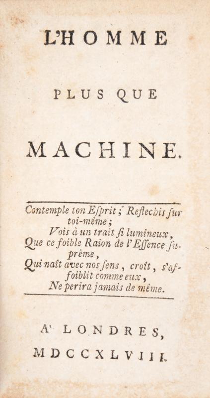 L'Homme plus que machine. - LUZAC (Elie).