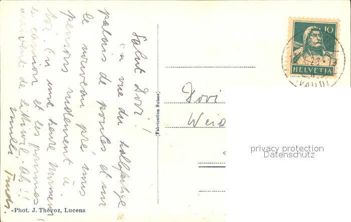 Postkarte Carte Postale 11731931 Lucens Le Chateau Lucens: Manuscript ...