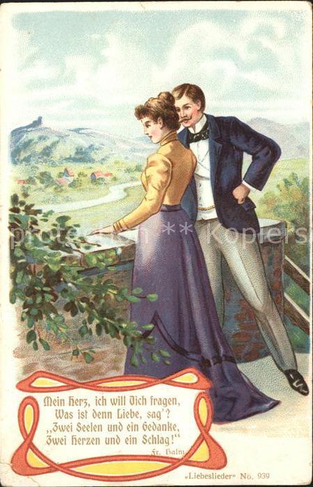 Postkarte Carte Postale 11740306 Liederkarte Liebeslieder Nr. 930 Mein