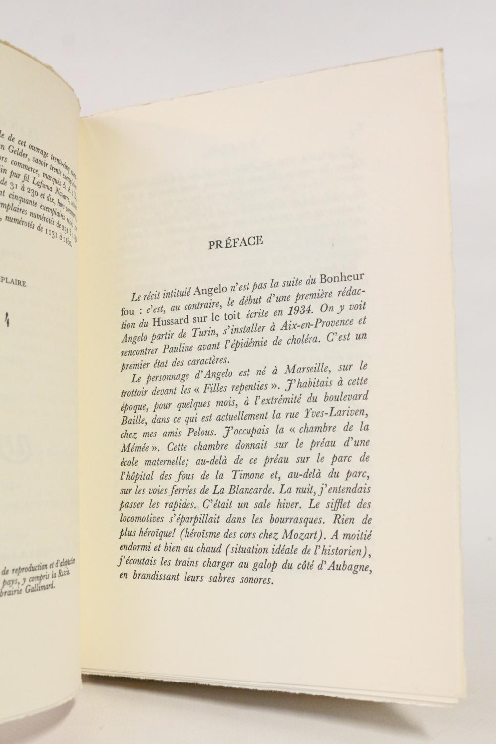 Angelo by GIONO Jean: couverture souple (1958) | Librairie Le Feu Follet