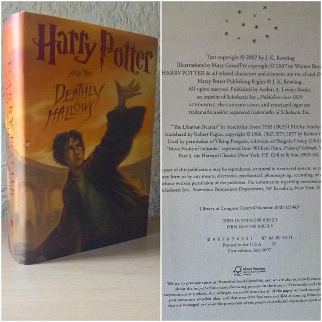 Harry Potter And The Deathly Hallows by J.K. Rowling New Hardcover