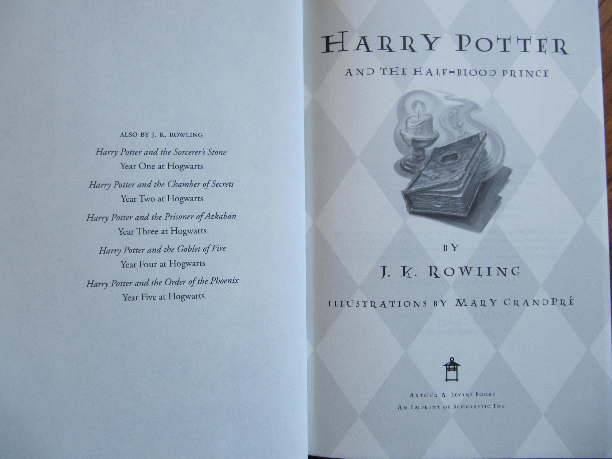 Harry Potter And The Half-Blood Prince by J.K. Rowling: New Hardcover