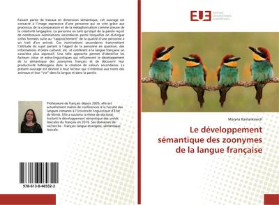 Le développement sémantique des zoonymes de la langue française - Maryna Ramankevich