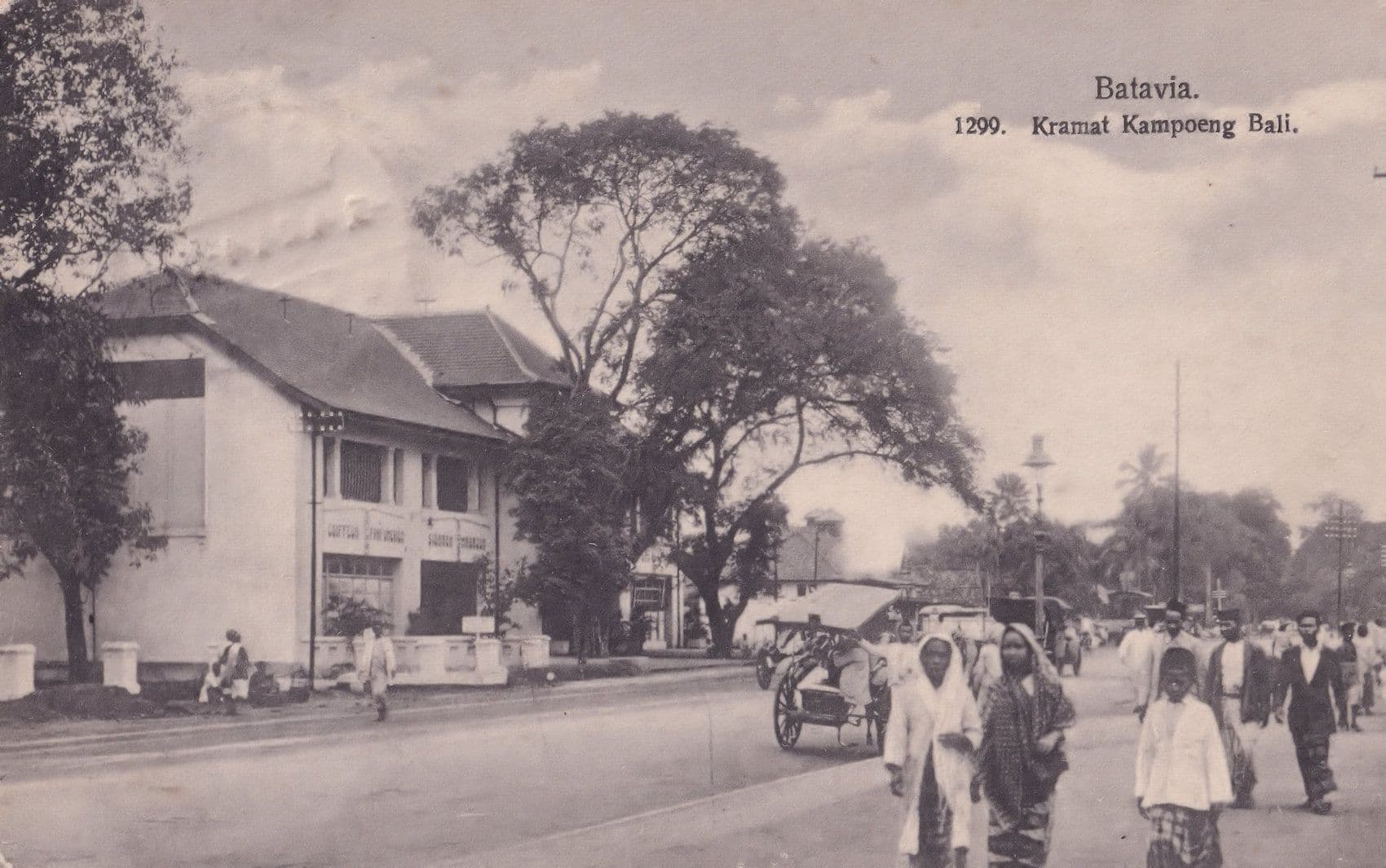 Batavia Kramat Kampoeng Bali Java Indonesia Old Postcard: Manuscript ...