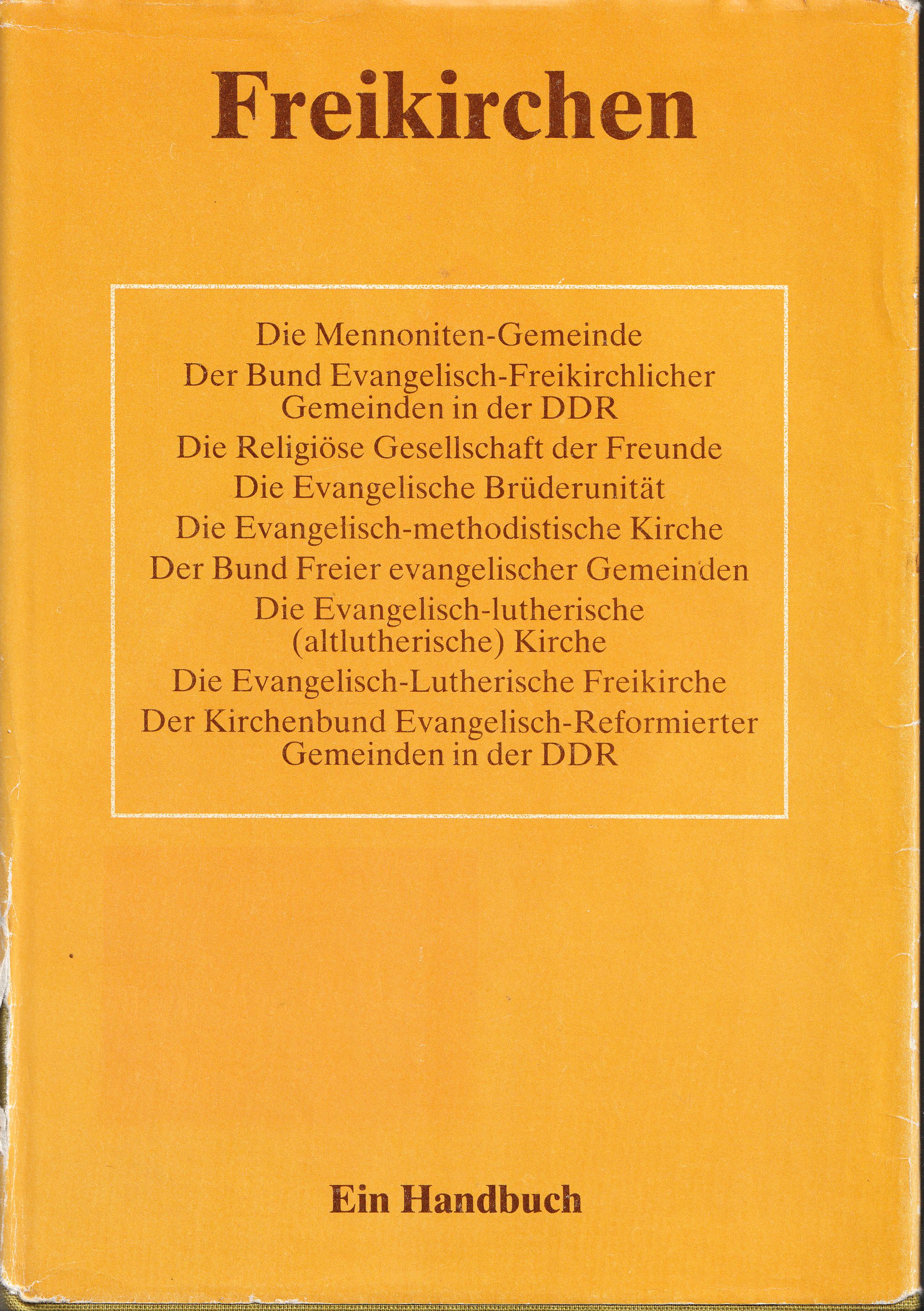 Freikirchen und konfessionelle Minderheitskirchen. Ein Handbuch. - Kirchner, Hubert (Hrsg.)