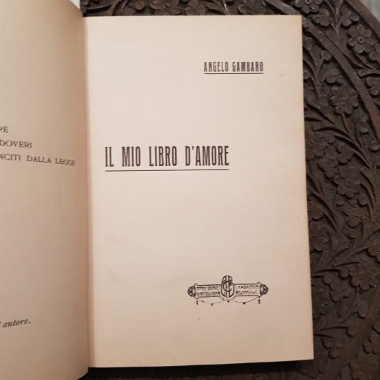 Il mio libro d'amore de GAMBARO, Angelo: (1907)