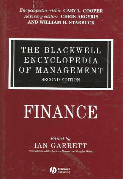Blackwell Encyclopedia of Management : Finance - Garrett, Ian (EDT)