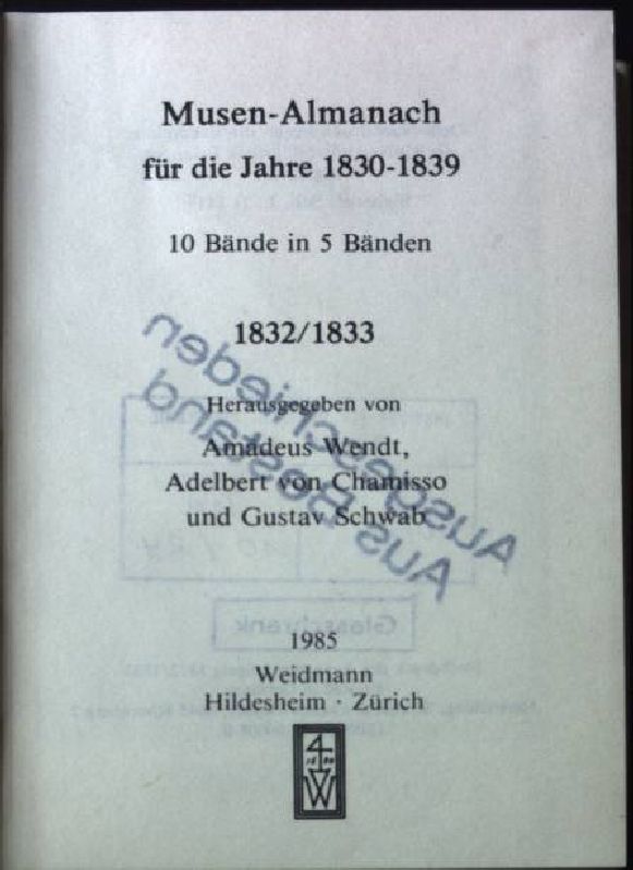 Musenalmanach; für die Jahre 1832/33