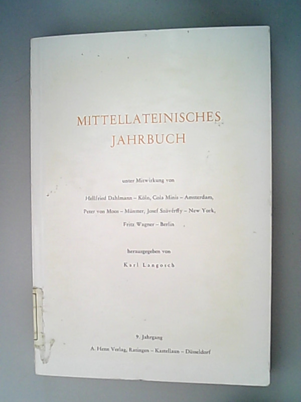 Mittellateinisches Jahrbuch. Band 9. Jahrgang- - Langosch Karl, [Hrsg.],
