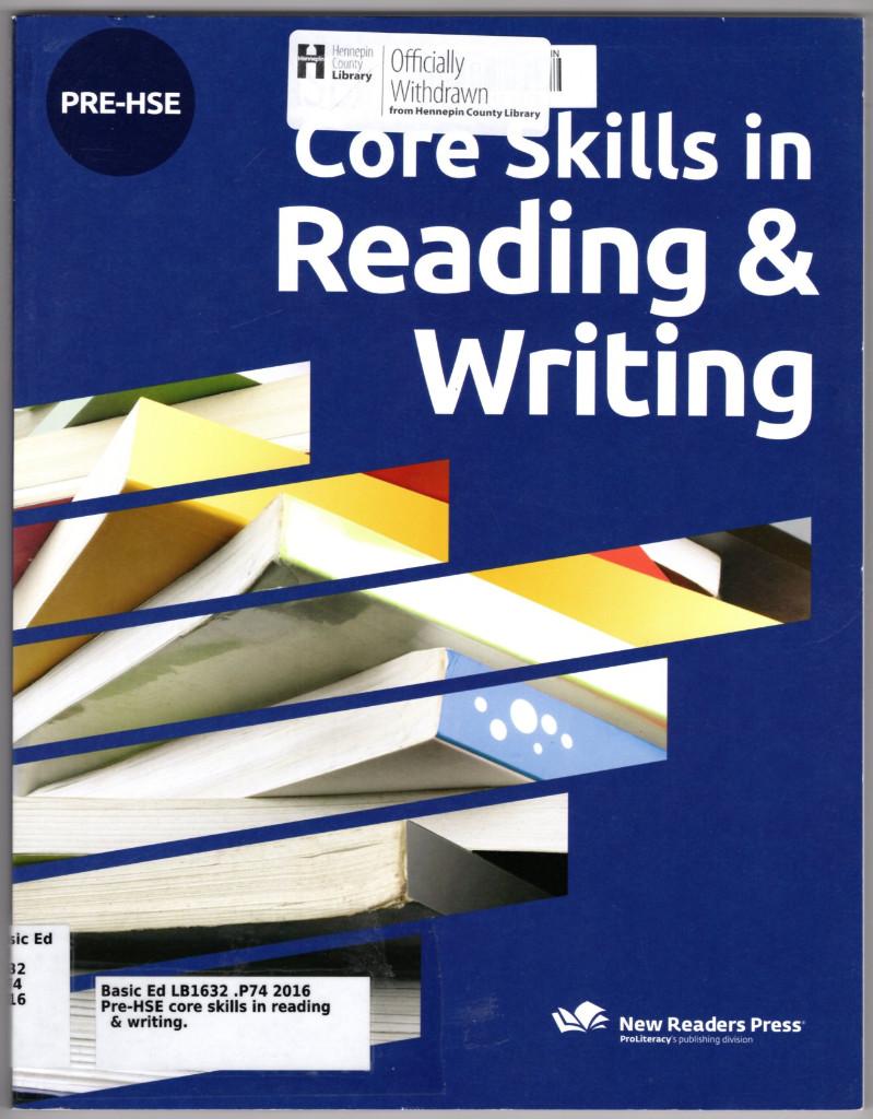 PREHSE Core Skills in Reading & Writing by New Readers Press Good