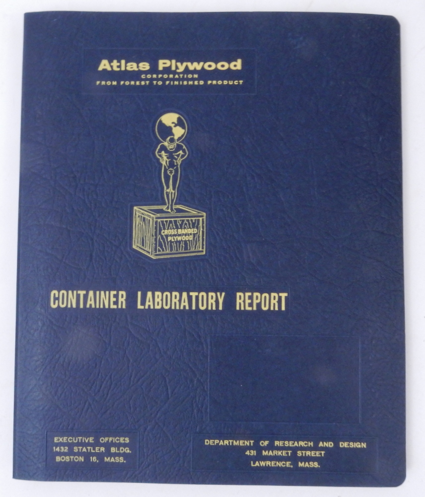 Atlas Plywood Corporation CONTAINER LABORATORY REPORT [ Atlas Plywood Corporation ] [Bon] [Couverture rigide]