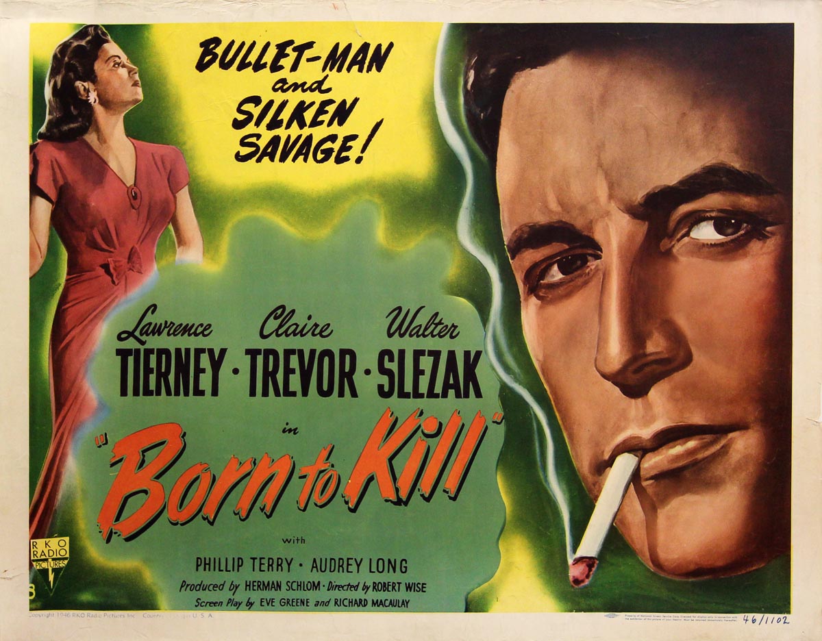 BORN TO KILL (1947) Half sheet poster style B by RKO:  Art / Print / Poster | Walter Reuben, Inc., ABAA, ILAB