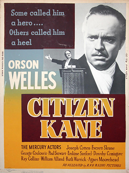 CITIZEN KANE (1941; 1956 re-issue) Poster by RKO:  Art / Print / Poster | Walter Reuben, Inc., ABAA, ILAB