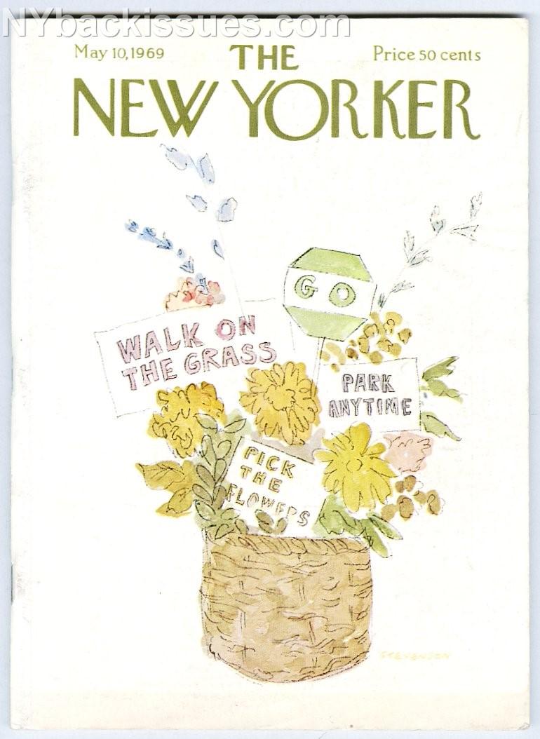 New Yorker magazine May 10 1969 flower basket Woody Allen 1969 1st Edition. Magazine Periodical NYbackissues