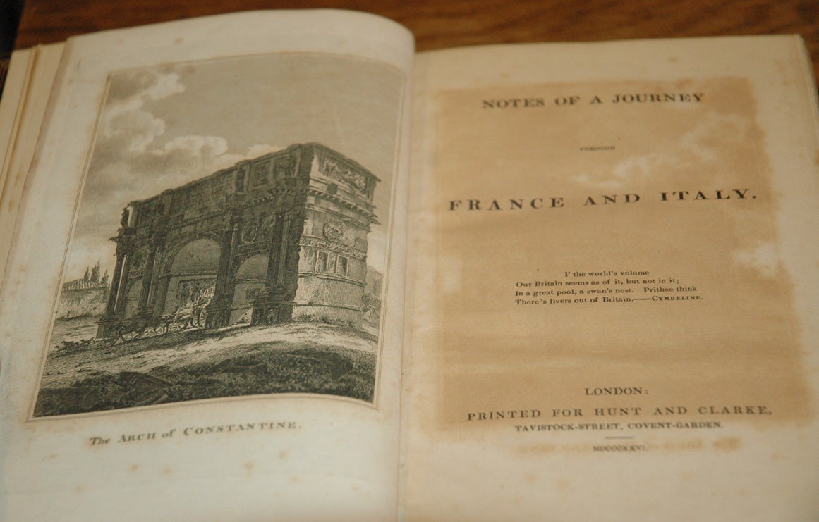 Notes of a Journey Through France and Italy by Hazlitt, William: Very good Hardcover (1826 