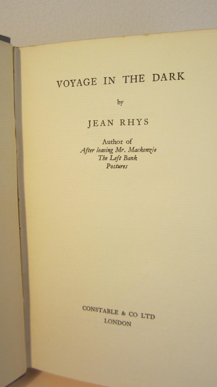 Voyage in the Dark by Jean Rhys Voyage in the Dark by Jean Rhys