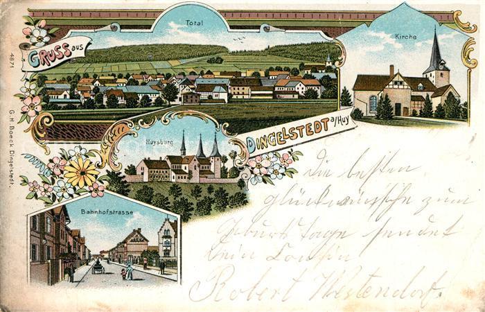 Postkarte Carte Postale 33549755 Dingelstedt Huy Totalansicht Kirche