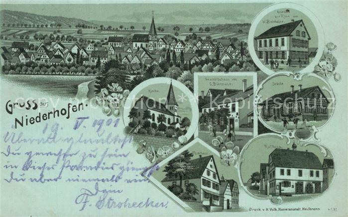 Postkarte Carte Postale 33548983 Niederhofen Schwaigern Panorama Kirche ...