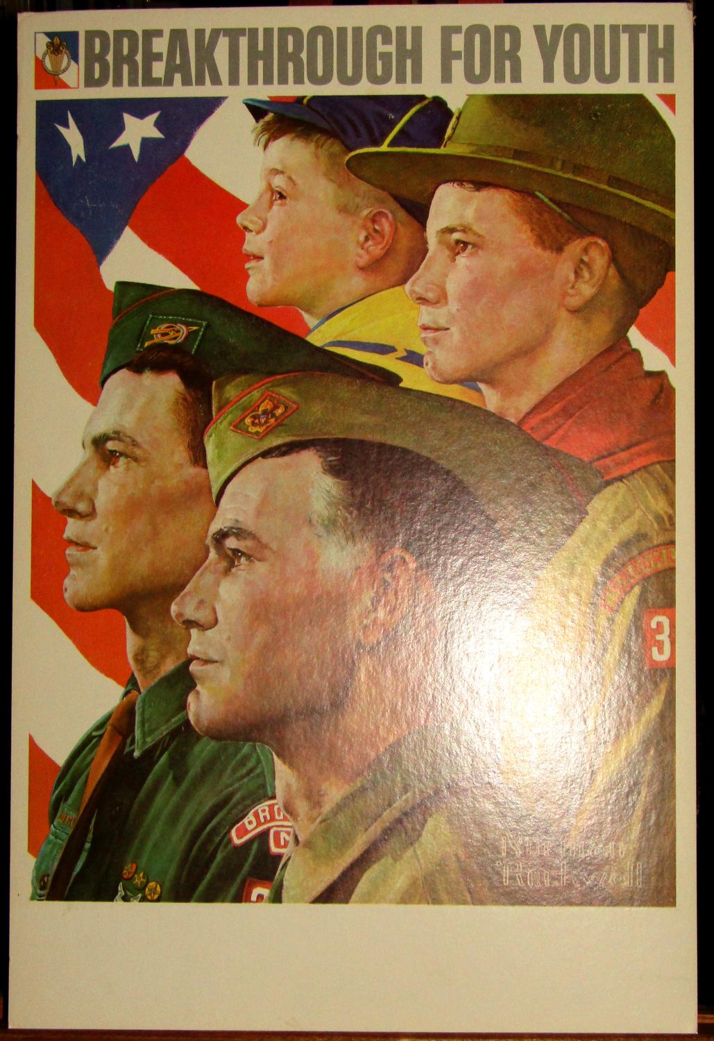 BREAKTHROUGH FOR YOUTH, Orig. Poster Norman Rockwell (Illustrator) [Near Fine]