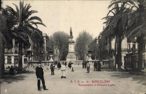 Ansichtskarte / Postkarte Barcelona Katalonien, Paseo de Colon, Puerta