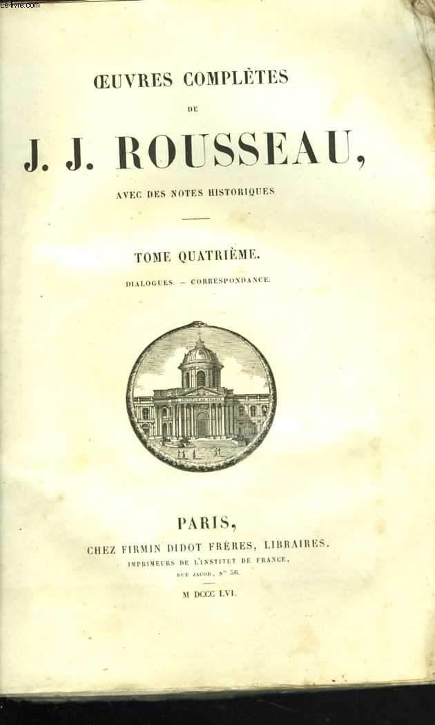 oeuvres complètes tome 4 by jean-jacques rousseau: Bon Couverture