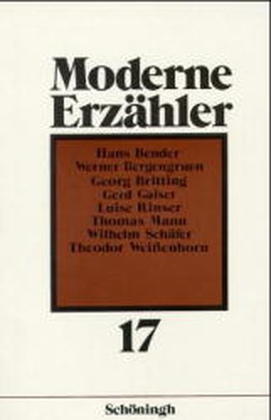 Moderne Erzähler 17. - [Mitarb.] Bender, Hans