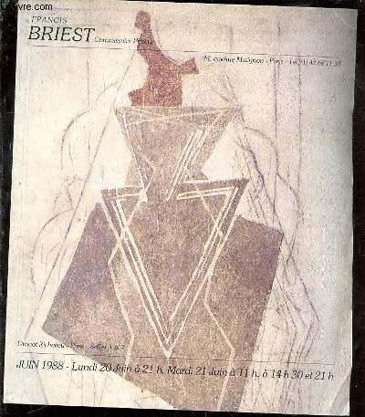Catalogue de vente aux enchères - Juin 1998. Estampes modernes. Tableaux modernes. Tableaux abstraits et contemporains BRIEST Francis, Commissaire Pr