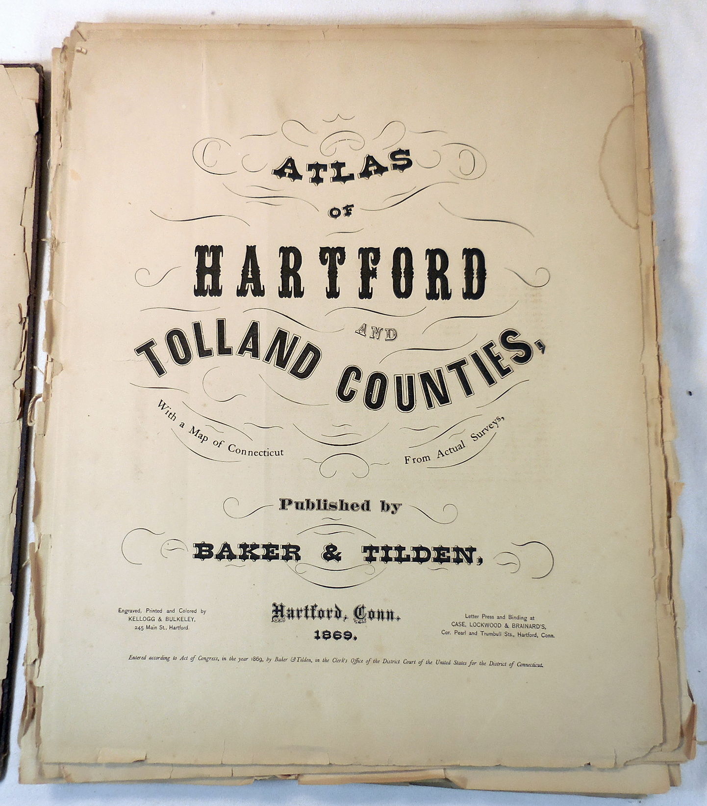 Atlas of Hartford and Tolland Counties, with a Map of Connecticut, From