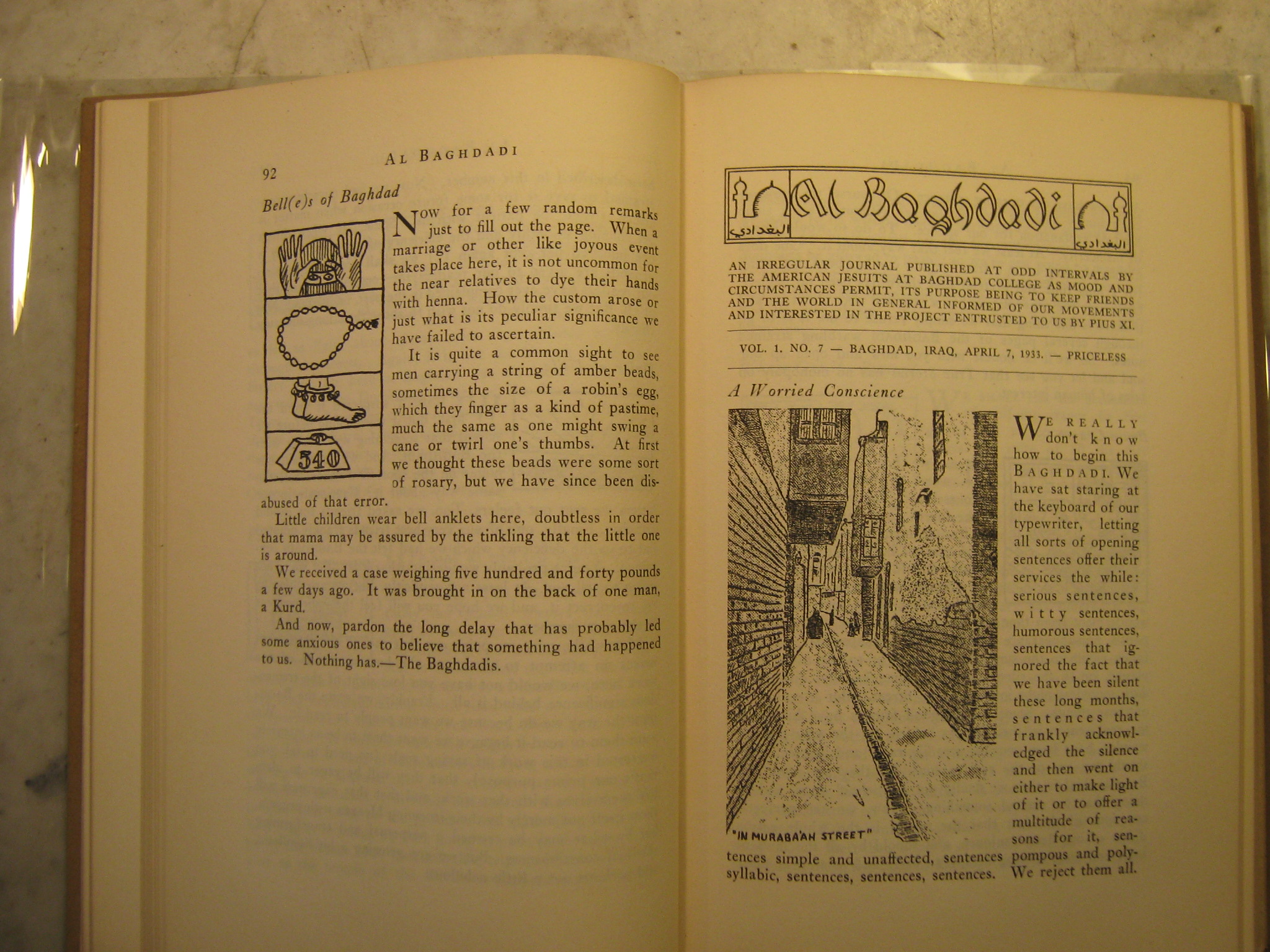 Al Baghdadi, Tales Told by the Tigris by Madaras, Edward F. Very Good