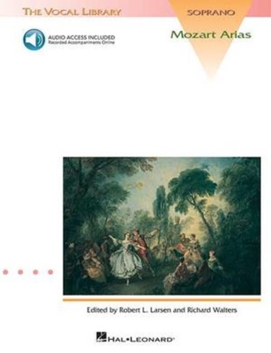 Mozart Arias for Soprano. Ten lyric arias with recorded accompaniments (Robert L. Larsen, pianist). Edited by Robert L. Larsen and Richard Walters. With historical notes, plot synopses, and translations (by Marth Gerhart) for study. Contents: Zeffiretti lusinghieri * S'altro che lagrime * Pupille amate * Welche Wonne, welche Lust * Una donna a quindici anni * Deh viehi, non tardar * Porgi, amor * Ach, ich fuhl's * Batti, batti * Vedrai, carino. Professionally recorded piano accompaniments are available online for download or streaming. - Wolfgang Amadeus Mozart.