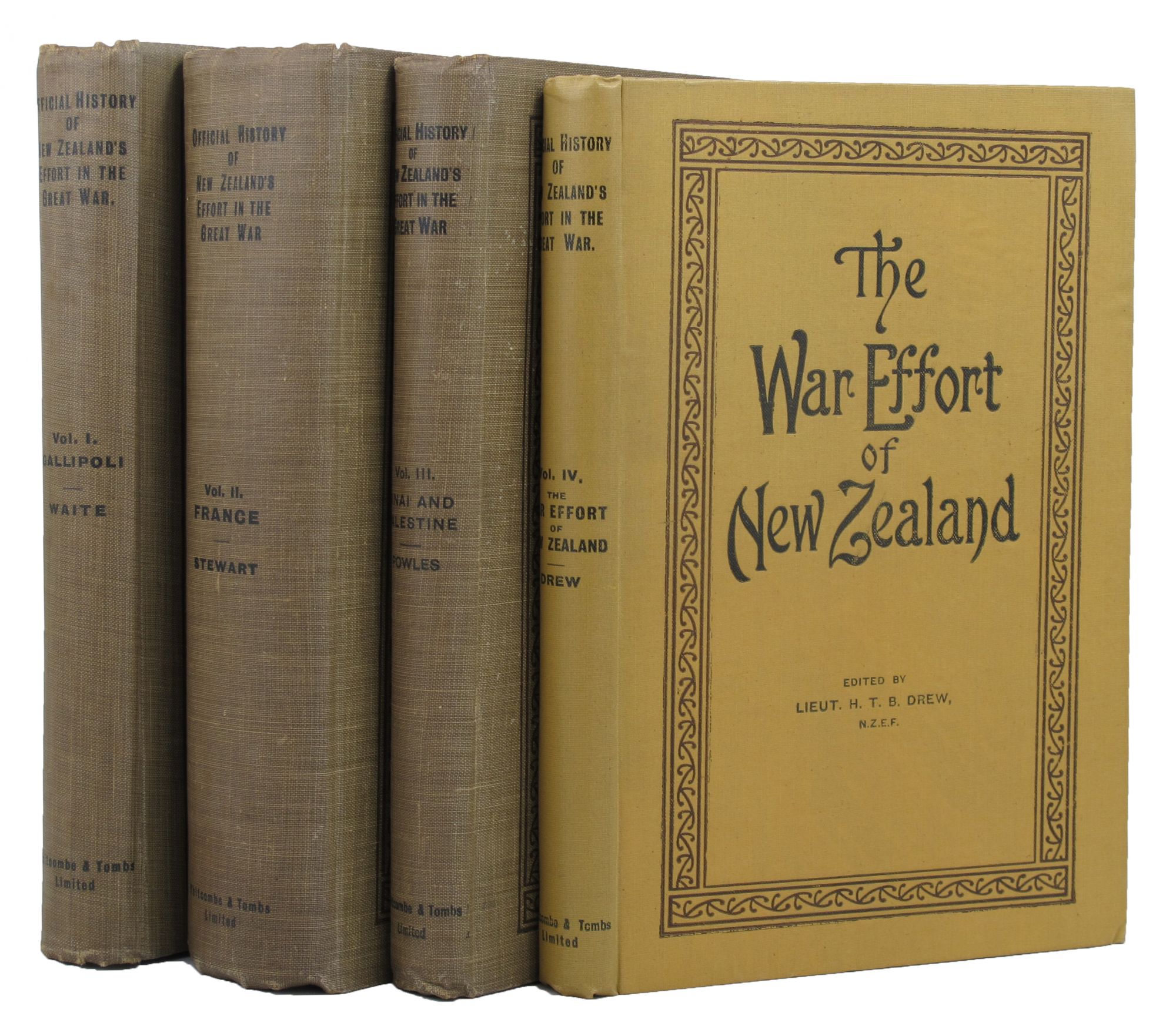 OFFICIAL HISTORY OF NEW ZEALAND'S EFFORT IN THE GREAT WAR by Waite