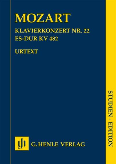 Klavierkonzert Nr. 22 Es-dur KV 482 : Studienpartitur; Klavier und Orchester - Wolfgang Amadeus Mozart