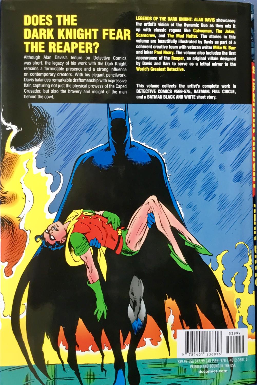 LEGENDS of the DARK KNIGHT : ALAN DAVIS Volume One (1) by BARR, MIKE W.:  (2012) 1st Edition Comic | OUTSIDER ENTERPRISES