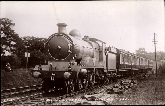 Ansichtskarte / Postkarte Britische Eisenbahn, Dampflokomotive 259, GCR, Down Sheffield Special