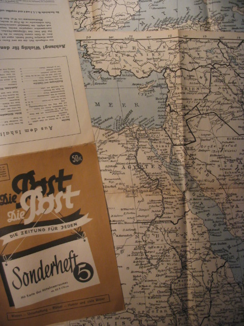 Die Post. Sonderheft 5, Karte Vom Mittelmeerraum, 2 Blatt, 1942