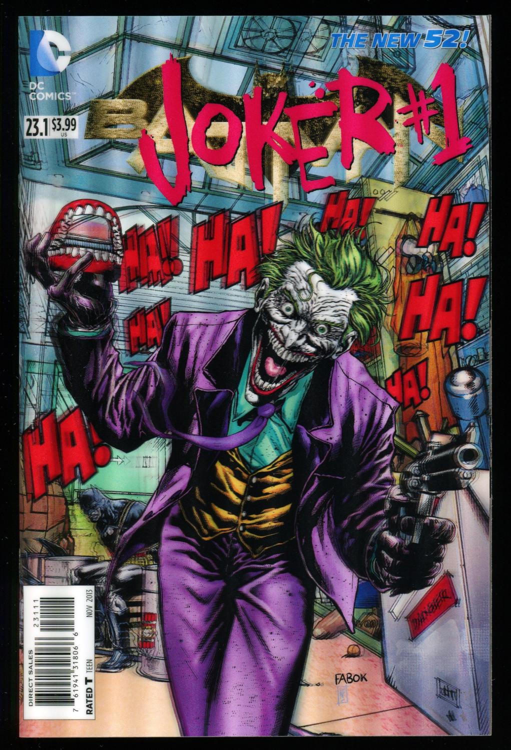 Batman  Joker #1 3D Cover Comic Clown Prince of Crime vs Dark Knight  1st by Andy Kubert: (2013) Comic | CollectibleEntertainment