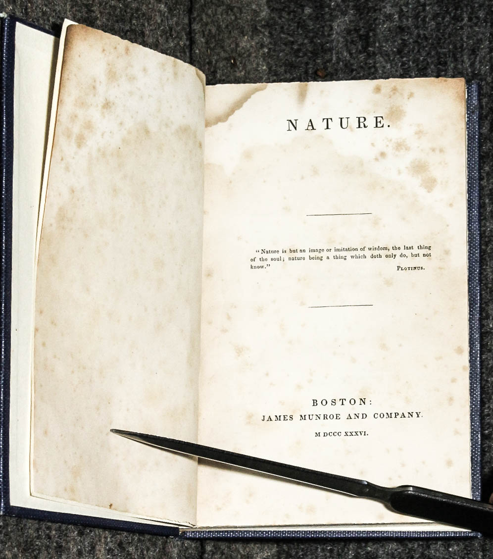 Nature [ First Edition] Ralph Very Good with no dust jacket Cloth (1836) 1st issue. | poor man's rare books (mrbooks) IOBA NJB