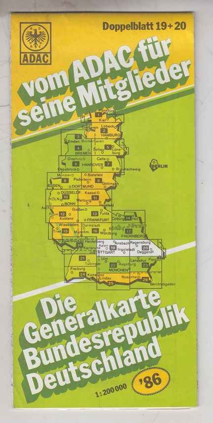 Für Mitglieder des ADAC Kolorierte Landkarte ADAC Straßenkarte Norddeutschland