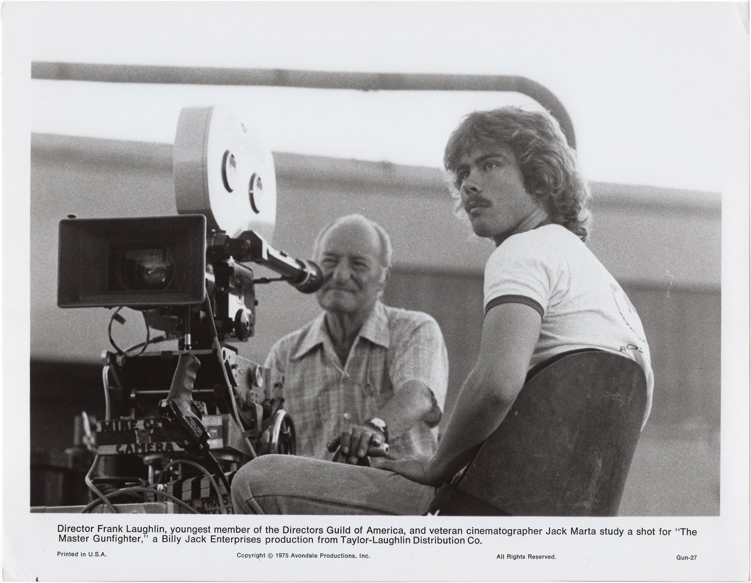 The Master Gunfighter (Two original photographs from the set of the 1975  film) by Tom Laughlin (director, screenwriter, starring); Ron O'Neal,  Lincoln Kilpatrick, Geo Anne Sosa, Barbara Carrera (starring) | Royal Books,