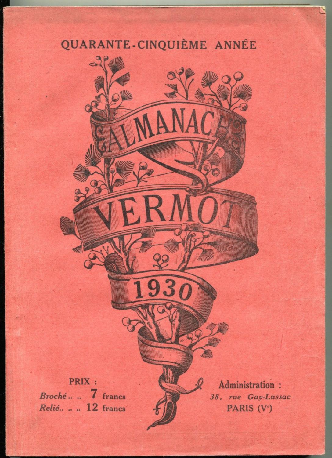 Almanach Vermot 1930. Quarante-cinquième année [vol. 45