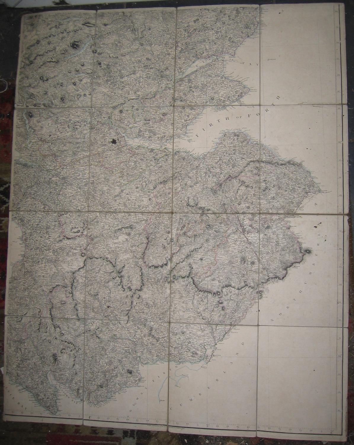 Map of Scotland South Eastern Sheet from Moor of Rannoch, Lunan, Red