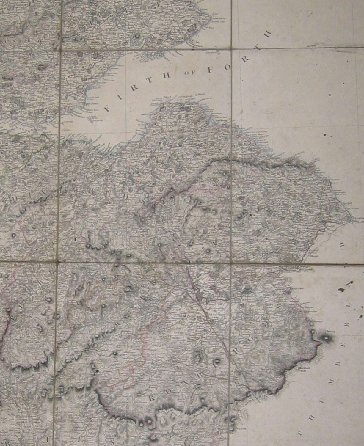 Map of Scotland South Eastern Sheet from Moor of Rannoch, Lunan, Red