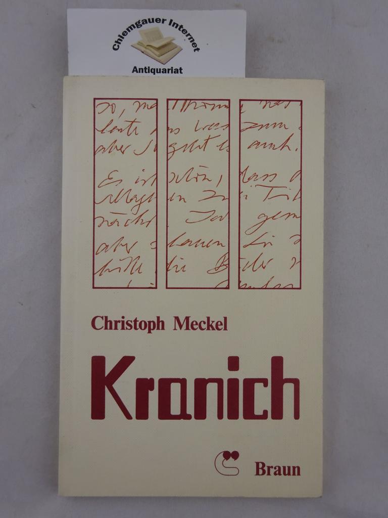 Kranich. Erzählungen mit 10 Zeichnungen des Autors. - Meckel, Christoph