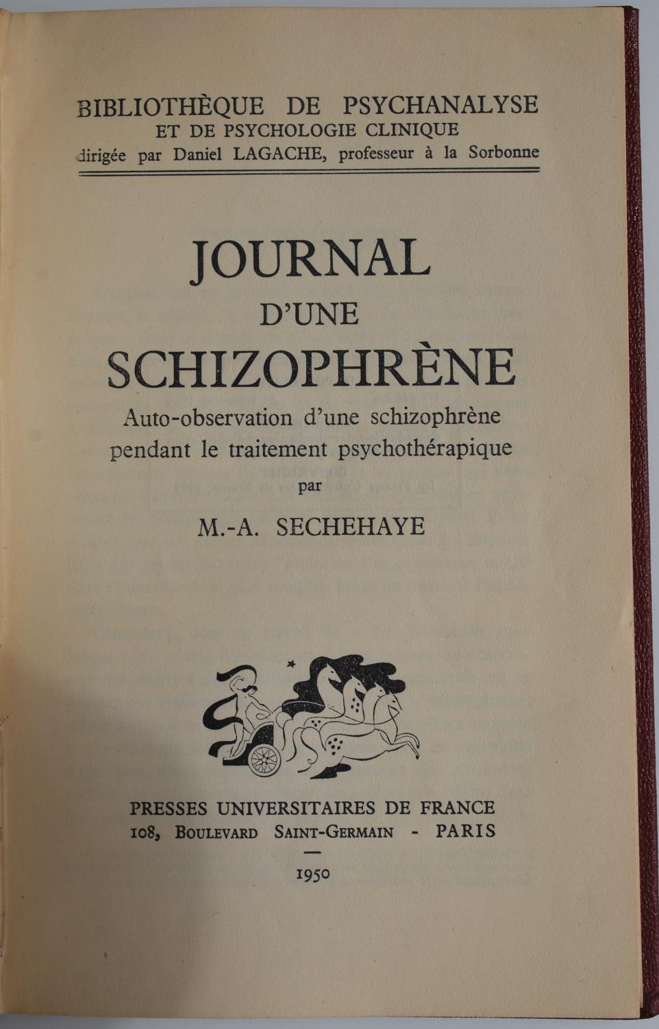 Journal d'une schizophrène Auto-observation d'une schizophrène pendant le traitement psychothérapique 
