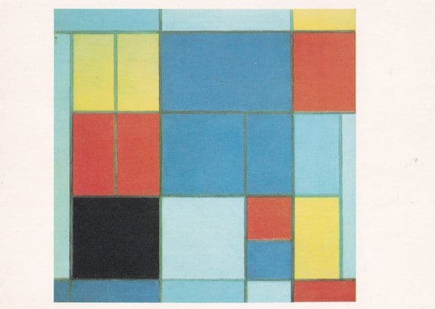 Composition In Red Blue And Yellow