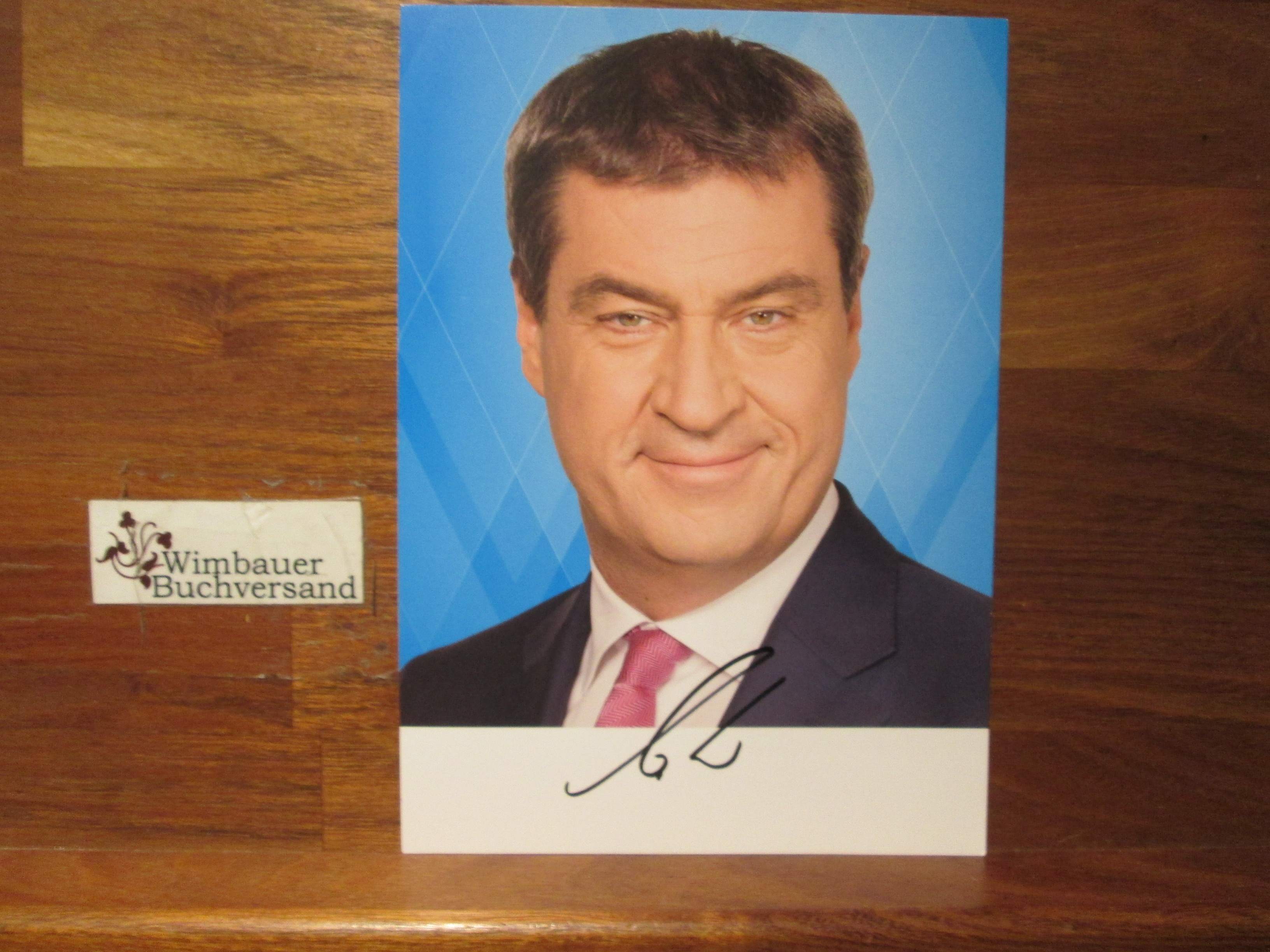 original autogramm markus soder ministerprasident bayern csu autogramm autograph signiert signed signee by soder markus signed by author s manuscript nbsp nbsp paper nbsp collectible wimbauer buchversand