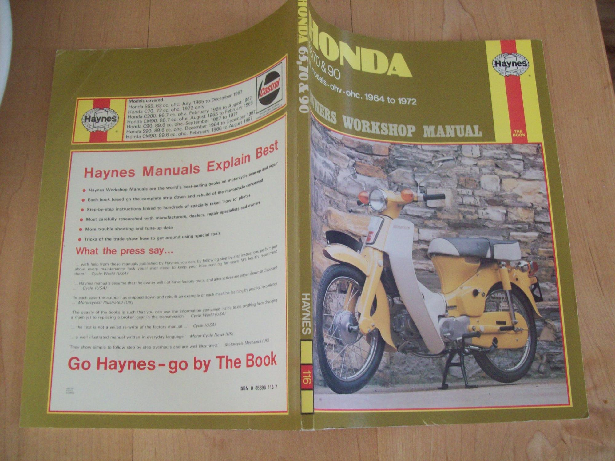 Honda 65, 70 and 90 Owner's Workshop Manual (Haynes owners workshop manuals for motorcycles) - Jeff Clew