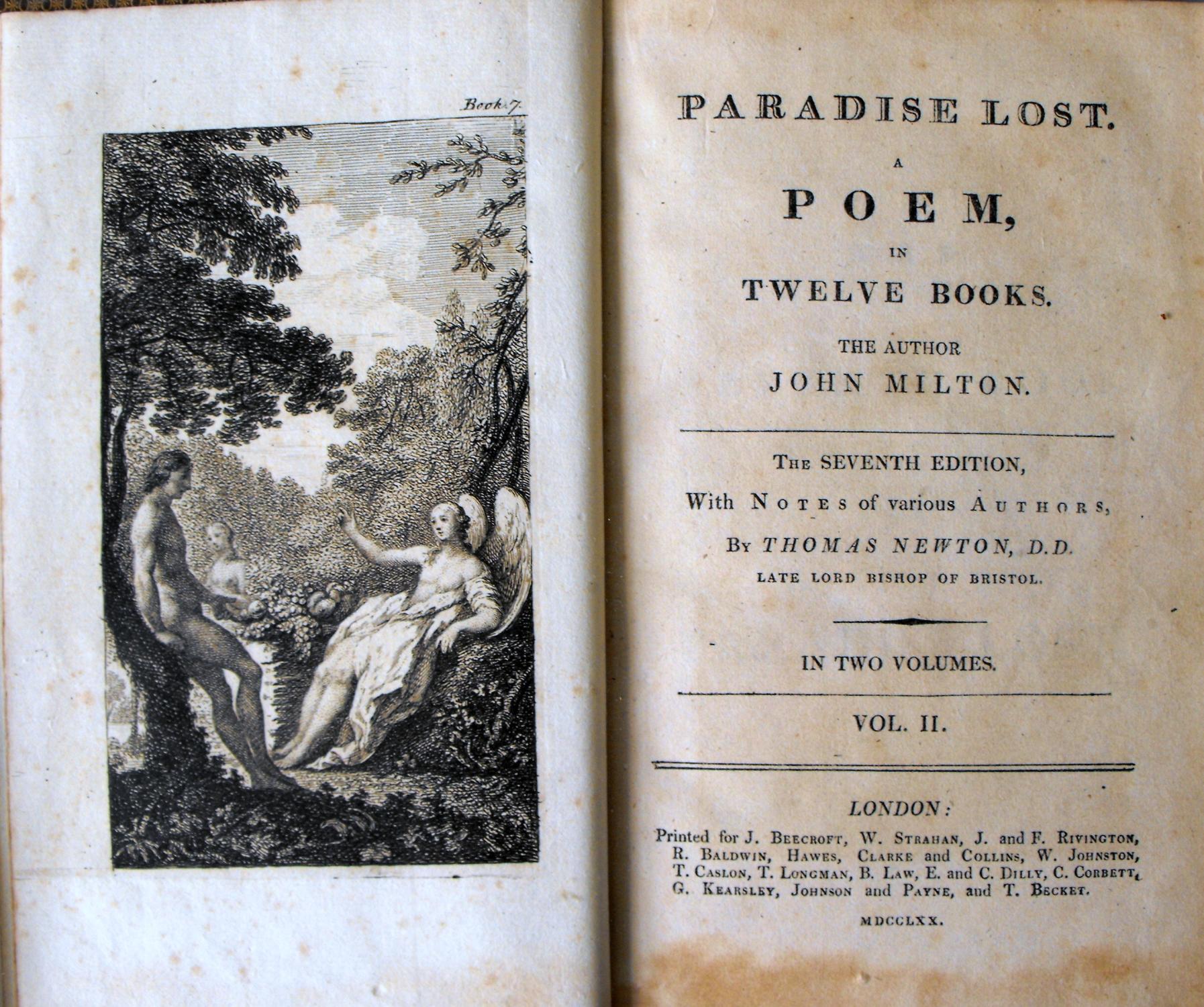 Paradise Lost. A Poem in Twelve Books, John Milton