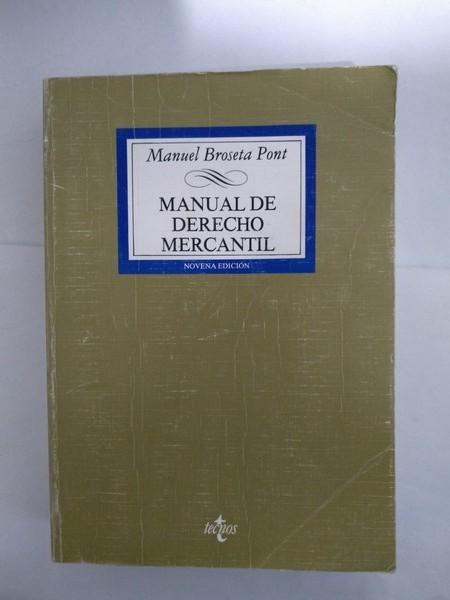 Manual de derecho mercantil - Manuel Broseta Pont
